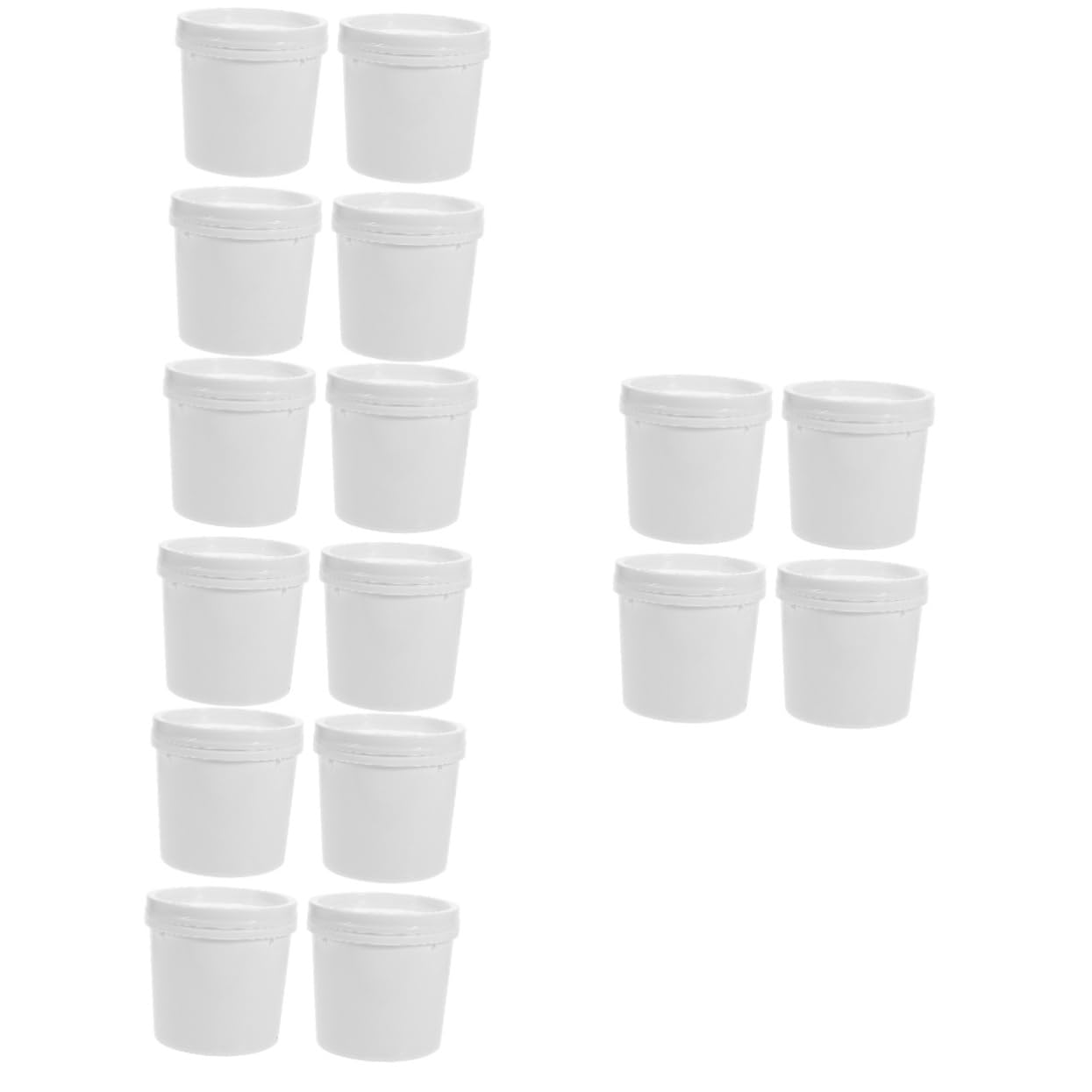 Ciieeo Cubo De Plástico De Calidad Alimentaria Lata De Pintura Cubos con Asas Cubo De Pintura Botes De con Tapa Balde El Plastico 4 Piezas X 4
