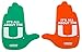 Root Sportswear NCAA College Hand Sign Foam Hands/Foam Fingers for Stadium and Tailgate (Miami Hurricanes)