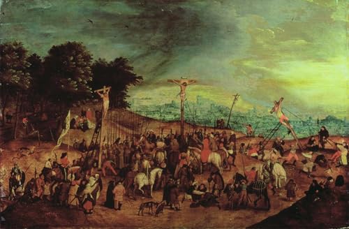 Peinture la Crucifixion Brueghel le Jeune pour décorer un salon chaleureux