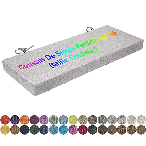 SXROMDA Coussin De Banc De Taille Personnalisée, Coussin Siège Meubles D'intérieur Et D'extérieur Personnalisé, Terrasse Jardin Extérieur, Coussin Siège Banc, Remplissage en Mousse 45D, 2/3/4