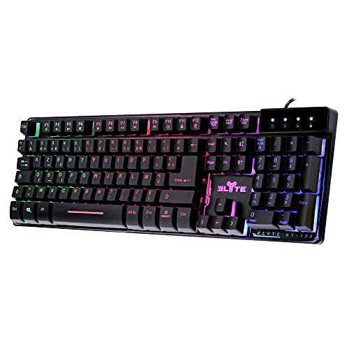 Clavier Gamer ELYTE KY-100 noir pour illuminer votre bureau et vos jeux
