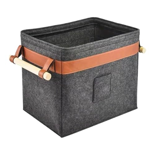 Catálogo para Comprar On-line Cestas de leña - 5 favoritos. 45 Cesta para leña, cesta para troncos | Cesta de madera de fieltro - Cesta de leña plegable multifuncional para guardar leña, juguetes, libros y ropa