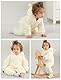 AIEOE Snowsuit Baby Winter Kapuzen Strampler Daunenjacke Schneeanzug Kleinkind Mädchen Jungen Jumpsuit Dicke Oberbekleidung Warme Outfits 73cm Weiß