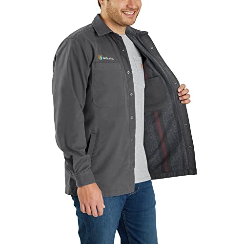 Image of Carhartt Men's 105532 Rugged Flex Relaxed Fit Canvas Fleece-Lined Snap