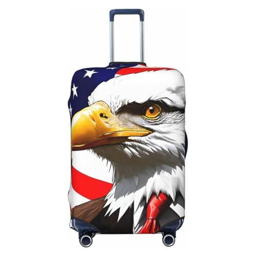 American Bald Eagle Print Fashionable Suitcase Cover Personalized Luggage Protector for Travel and Business