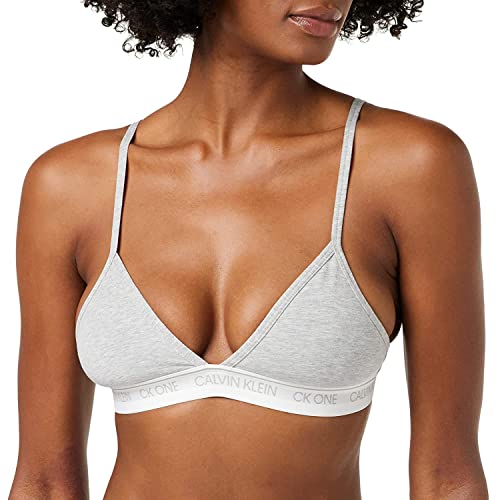 Calvin Klein Damen BH Bralette Unlined Triangle ohne Bügel, Grau (Grey Heather), S