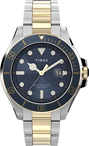 Timex Men's Harborside Coast 43mm Watch with Silver-Tone Case & Stainless Steel Bracelet