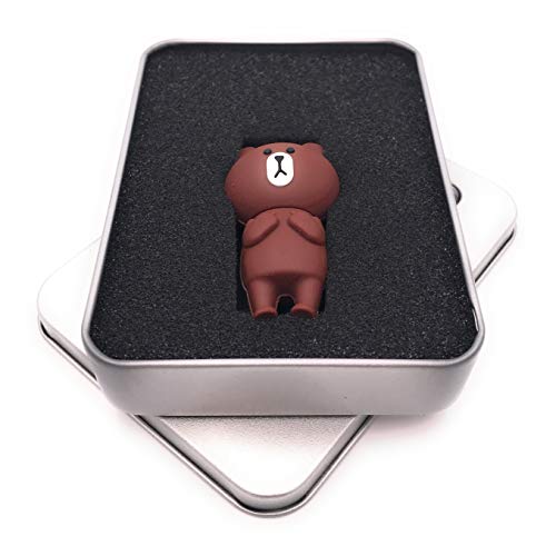 Clé USB 3.0 ours marron 128 Go Onwomania, idée cadeau utile dans son coffret alu