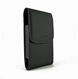 Samsung Galaxy S4/ S 4/ S IV/ i9500/ i9505/ L720 Vertical Leather Case with Magnetic closure with belt clip (Plus Size will Fit w/ Otterbox Commuter on) + Cell Phone Antenna Booster and Anti Radiation Shield