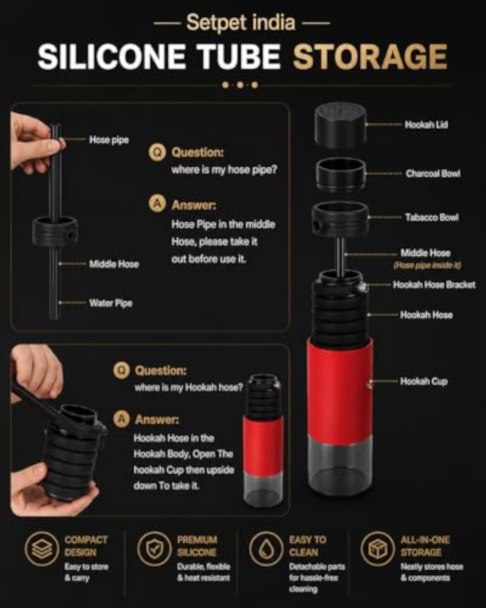 Setpet india Portable Hookah Cup Set