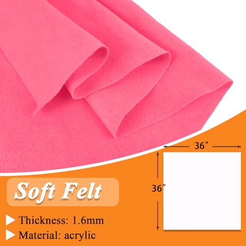Image of IONTACH 36 inch X 36 inch Soft Felt Fabric 1.6mm Thick (Coral Pink) | Felt Sheets for Crafts, Embroidery, Patchwork, Liner, School Projects, Home Decoration