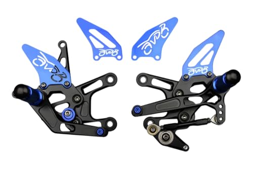 Commandes reculées BMW S1000 RR platines racing bleu pour eviter de frotter
