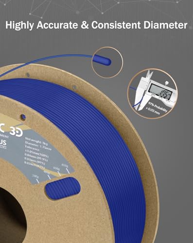 Image of DURAMIC 3D PLA+ Printer Filament 1.75mm PLA Plus Neatly 2Kg Spool(2.2lbs) | PLA Pro Tougher and Stronger, Dimensional Accuracy Probability + /- 0.02mm Space Blue