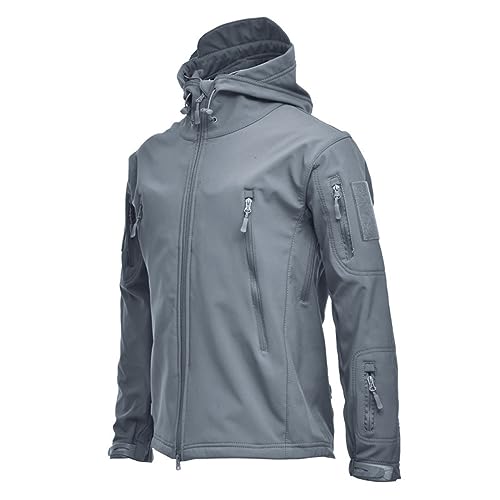 SRZYMJ Windjacke Herren Leicht Fahrrad Freizeitjacke Leicht Herren Shirt Langarm Pullover & Strickjacken Für Winterjacke Freizeitjacke Leicht Grey Funktionsjacke Herren Sommer Leicht XXL
