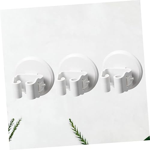 Miniatura 9 de Angoily Soporte para trapeador de escoba que ahorra espacio con abrazadera de pared con ventosa para un fácil acceso