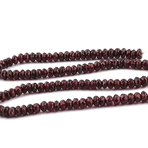 Garnet roundle beads de 5mm-7mm en fil de 16 pouces pour atelier de bijouterie DIY