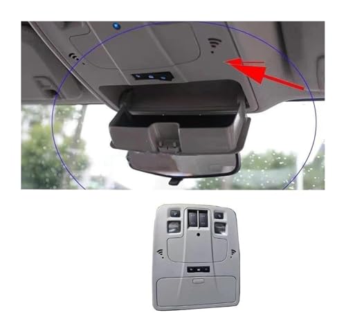 Lámpara de techo para coche Malibu con estuche para gafas y luz de lectura beige para interior 5