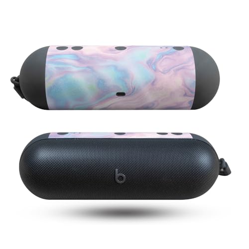 Image of Glossy Glitter Speaker Skin Compatible with Beats Pill (2024) - Pastel Wave - Premium 3M Vinyl Protective Wrap Decal Cover - Easy to Apply | Crafted in The USA by MightySkins