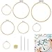 Produktbild WUHEECOME 7 Größen Kreuzstich Rahmen Verstellbare Kreuzstich Stickrahmen Set Kreuzstich Hoop Ring Bambus sticken Rahmen Stickringe Nadeln für DIY Kreuzstich Stickerei Anfänger 3/4/5/6/8/9/10 Zoll