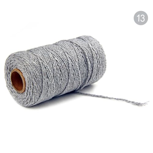 Cuerda de algodón de 2 mm resistente y maleable de 4 rollos mixtos para manualidades sin esfuerzo 4