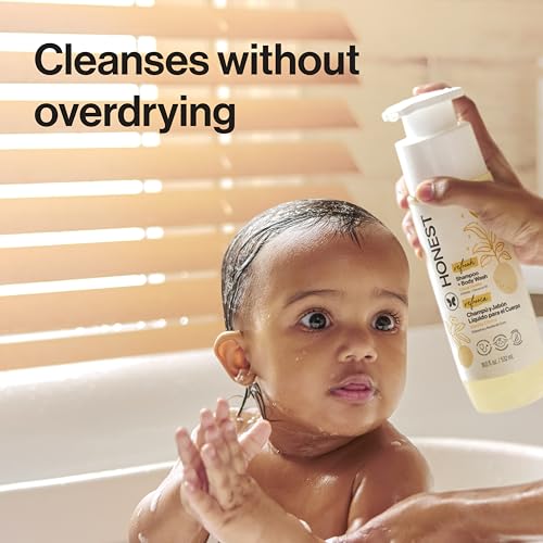 Image of The Honest Company 2-in-1 Cleansing Shampoo Body Wash Gentle for Baby Naturally Derived, Tear-free, Hypoallergenic, Citrus Vanilla Refresh, 18 fl oz