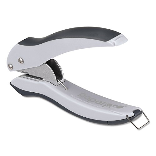 Bostitch Office EZ Squeeze One-Hole Punch, 10 Sheet Capacity, Lightweight, Gray/Blue (2402) - Thumbnail 4