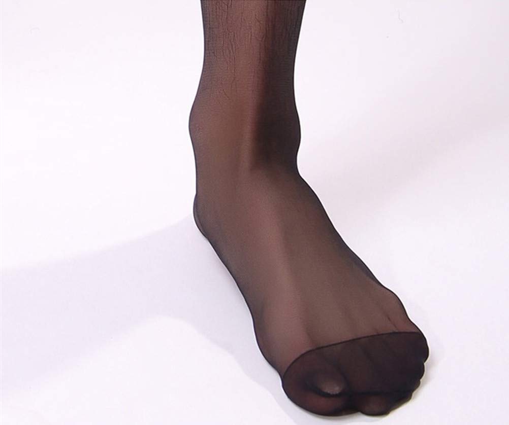 ADESUGATA Medias de Negocios para Hombre Antimicrobianas Resistentes al Olor Transparentes Negras Juego de 3