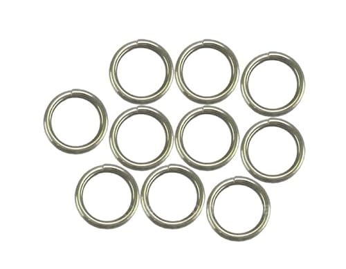 20 Argolas 4 em aço inox para isca artificial 7,50 mm x 1,20 mm