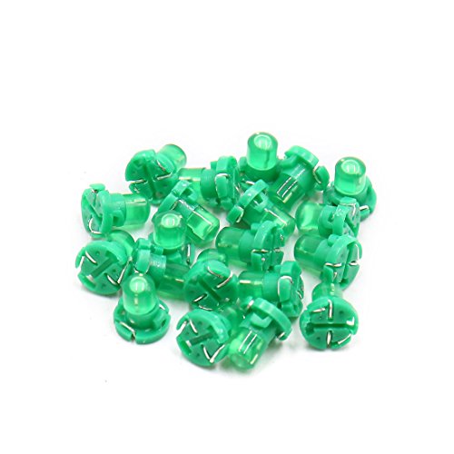 Sourcingmap 20Pcs T4.2 Green Led Dashboard Panel Gauge Light Lamp Car Interior