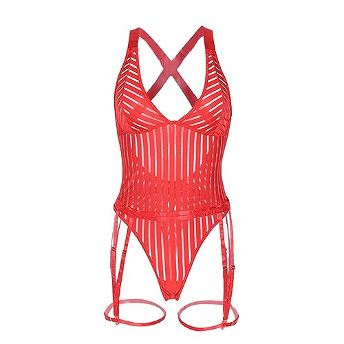 Combinaison pour femme et homme en maille | Lingerie cut out pour pimenter vos nuits de couple
