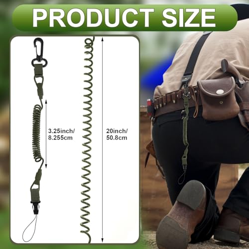 image for Zonon 2 Pcs Rangefinder Tether Elastic Coiled Safety Strap Retractable