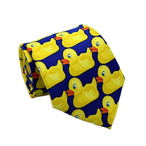 Black Sugar mixte Cravate Rose Chat Noir Fine carrée toile araignée étoile skull tete mort crâne os piano pirate tartan carreau écossai rayure dollar bleu rouge violet déguisement (Canard)