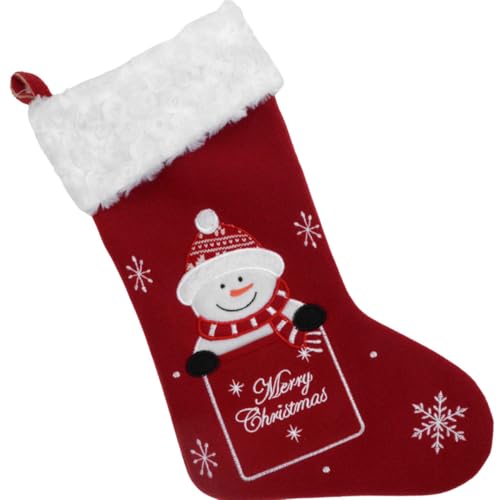 Enfeite Natalino Vermelho Natal Bota Natalina Meia Vermelha Boneco De Neve Grande Decoração Luxo Para Lareira Porta Árvore de Natal Presentes Enfeites Natalinos Premium