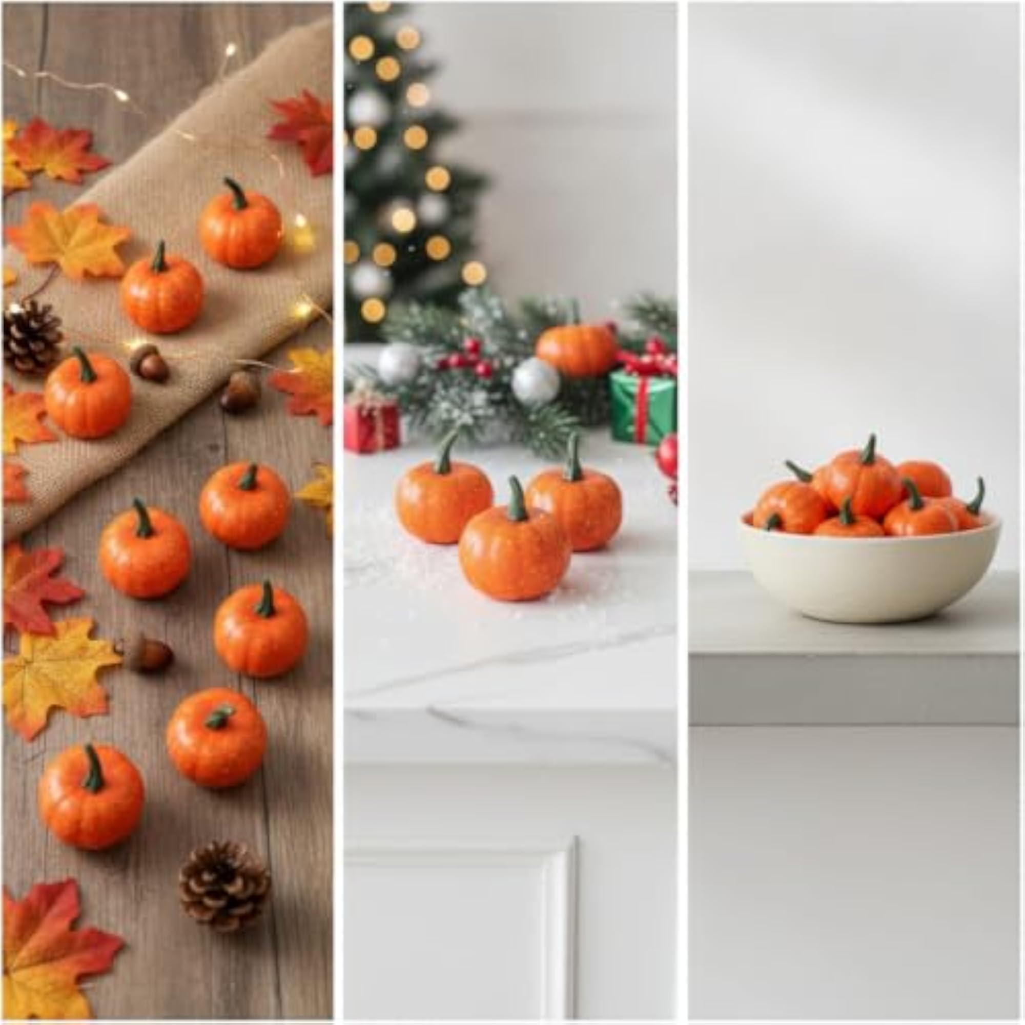 12 Pieces Soft Artificial Mini Pumpkins Decorative Decorations