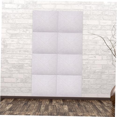 Sosoport 6 paneles acústicos autoadhesivos para insonorización de paredes, ideales para estudios en casa, alta densidad, absorción de sonido, material aislante decorativo de fibra de poliéster miniatura 6