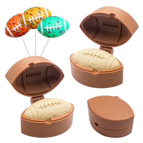 KCMOSGI 2 Pcs Football Cake Pop Mold Football Molds for Chocolate Football Cake Pop Mold Set for Home Baking Birthday Parties
