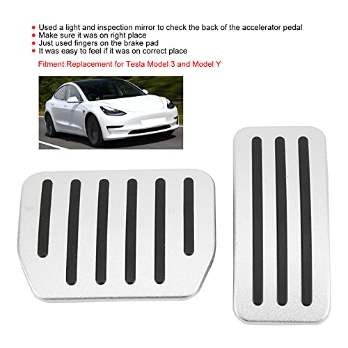 Aramox 2 peças pedal de acelerador de freio de substituição para pedal de carro Tesla modelo 3/model