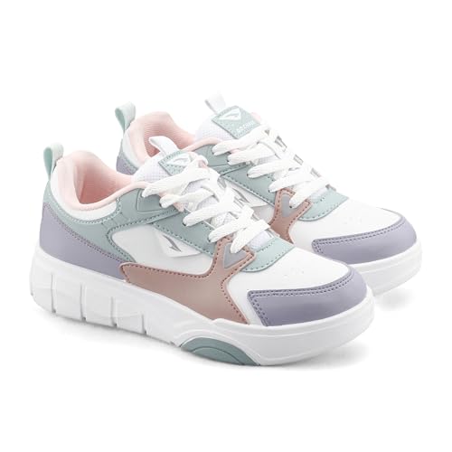 Image of ASIAN Nova-01 Sneakers for Women & Girls | Colorblocked Sneakers with Chunky Sole, Stylish Design Shoes
