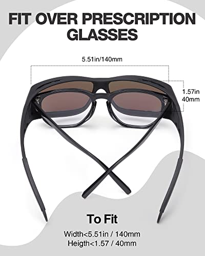 Fimilu 2 Pack Fit Over Sunglasses For Men Women, Polarized Uv400 Protection Wrap Around Sunglasses #TOP3