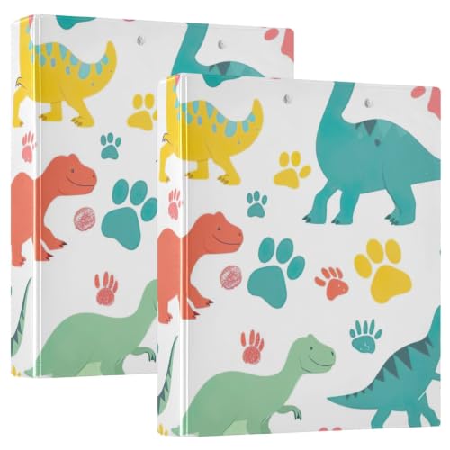Classeur 3 anneaux dinosaure avec porte-bloc intégré taille unique ex2