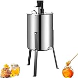 GmhXylophyte Estrattore di in Acciaio Inox, Smielatore Centrifuga di Elettrico, con Coperchio Trasparente, Altezza Regolabile tra, per Case, Fattorie