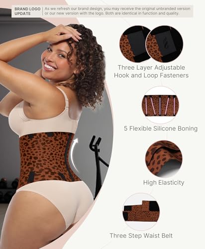 Image of FeelinGirl Waist Trainer Belt Waist Cincher Trimmer Ab Belt Tummy Control Body Shaper with Triple Wrap Women and Men