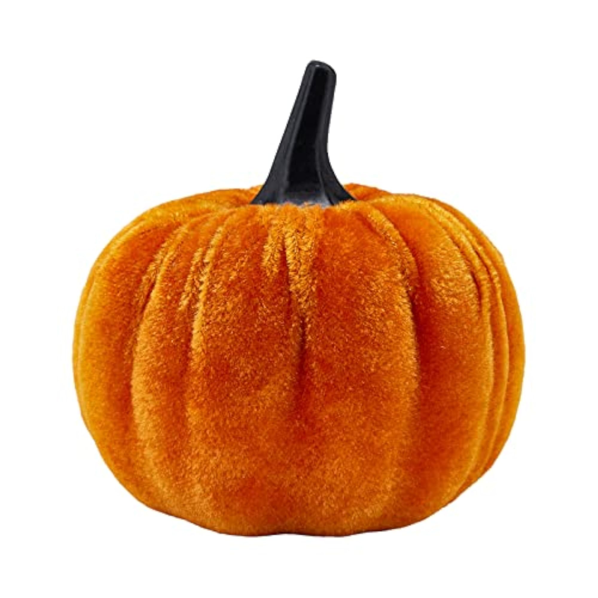 Faux Velvet Pumpkins, Decorative Foam Pumpkins for Fall Decor