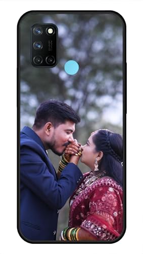Image of NDCOM for Customised Realme 7i Back Cover | Premium Matte Realme 7i Phone Case | DIY Personalised Photo Design | Customized Gift Custom Text Name Printed Glass Case