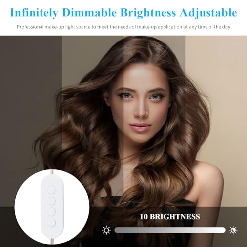 Litinliv 5M LED Vanity Mirror Light Kit, 60 Dimmable LEDs, 3 Colors Hollywood Style Dressing Table Strip, for Bathroom Makeup Vanity - Image 3