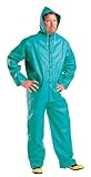 Liberty Glove & Safety 1260L DuraWear PVC/Polyester 2-Ply 3-Piece Protective Rainsuit, 0.35mm Thick, Large, Lime Green (Case of 10)