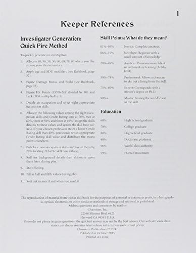 Call of Cthulhu Keeper Screen Pack