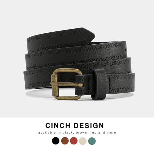 Skinny Women Belts for Jeans Dresses Thin Ladies Waist Belt with Vintage Buckle4