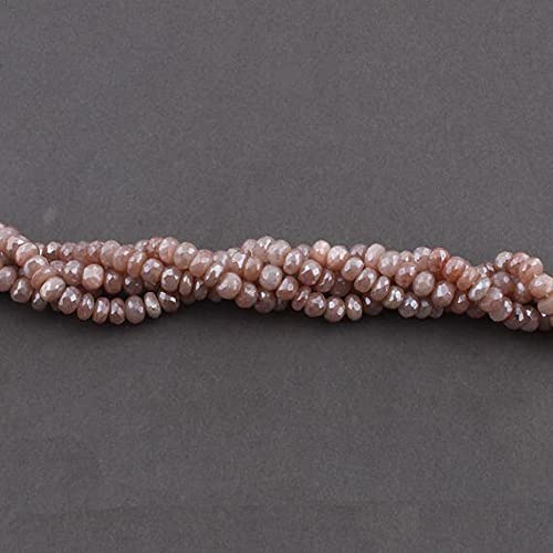 Peach Moonstone perles rondelles 6-7mm pour créer vos bijoux bohèmes chic