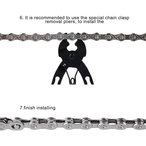 GZDAOXIA 5 Paare Fahrradkettenglied,Kettenschloss Fahrrad,Fahrrad Kettenschloss,Fahrradkette Magie-Gelenk-Verbindungsstück,Fahrradkettengelenk,Fahrradzubehör,für 6/7/8 Geschwindigkeit